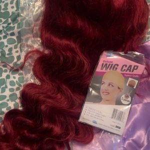 28 inches 99J Burgundy Wig